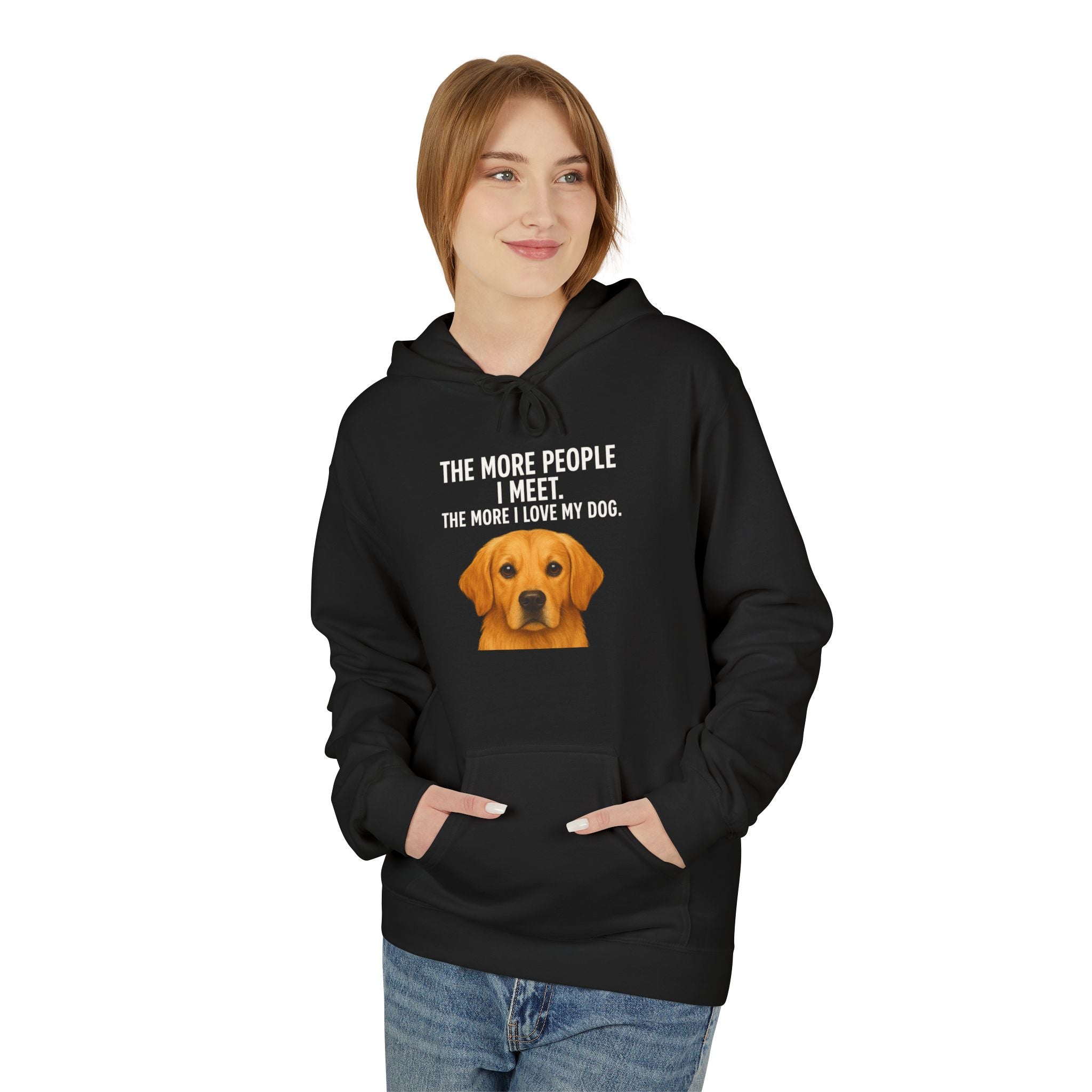 Love My Dog More Unisex Kangaroo Pocket Hoodie