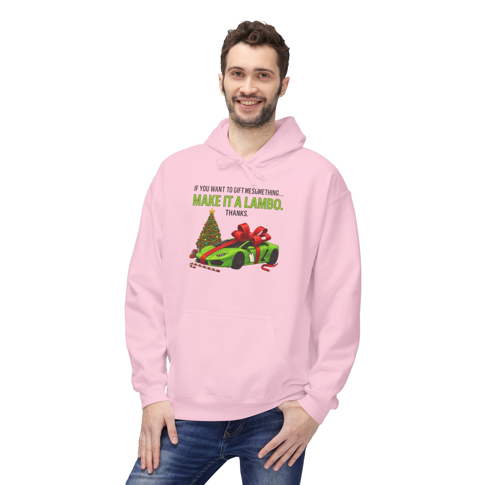 Christmas Gift Make It Lambo Unisex Kangaroo Pocket Hoodie