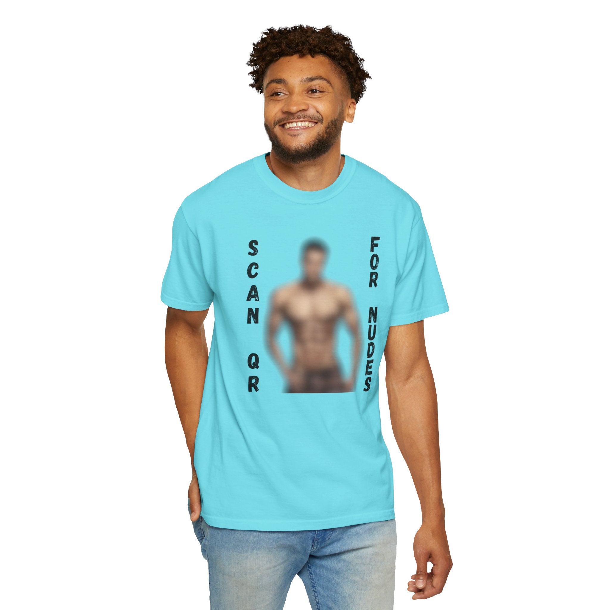 Scan For Nudes QR Man T-Shirt