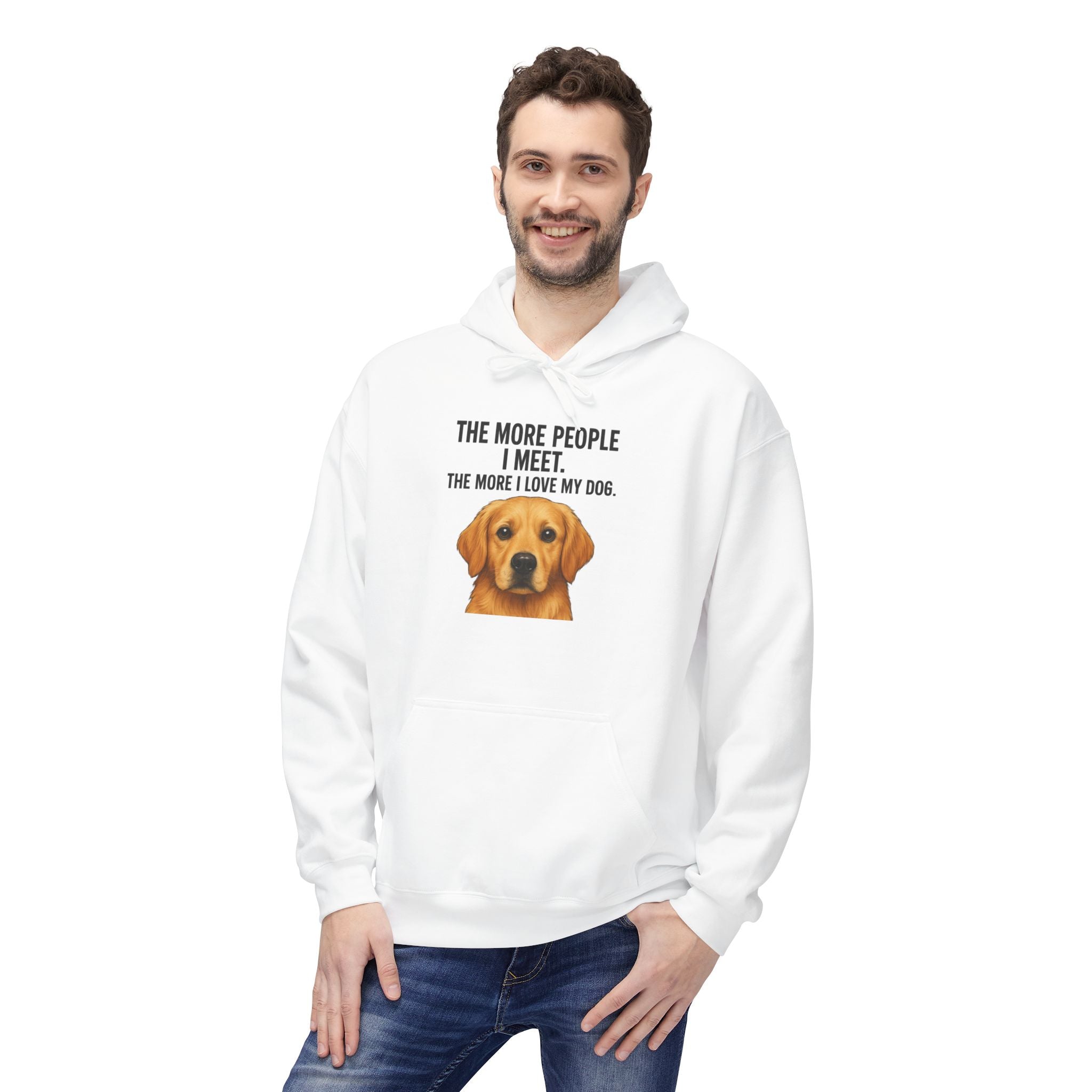 Love My Dog More Unisex Kangaroo Pocket Hoodie