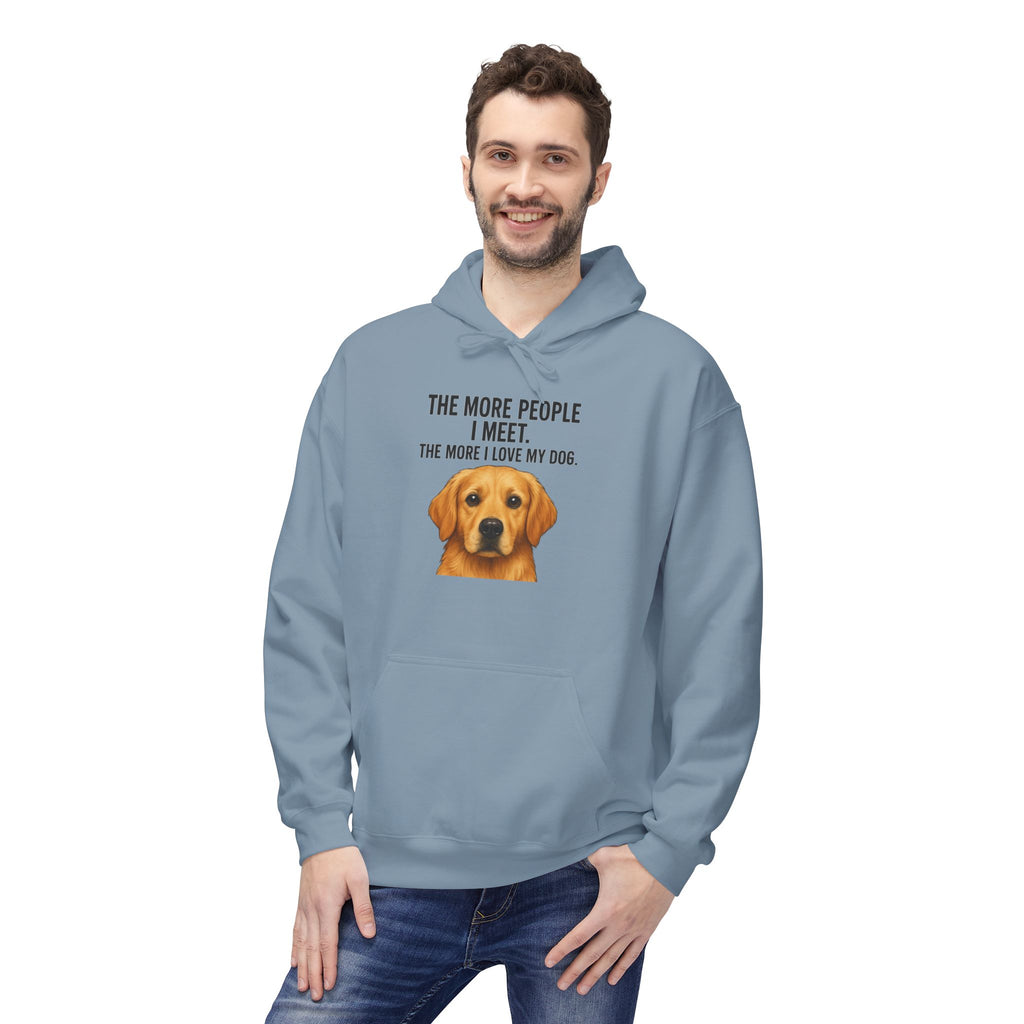 Love My Dog More Unisex Kangaroo Pocket Hoodie