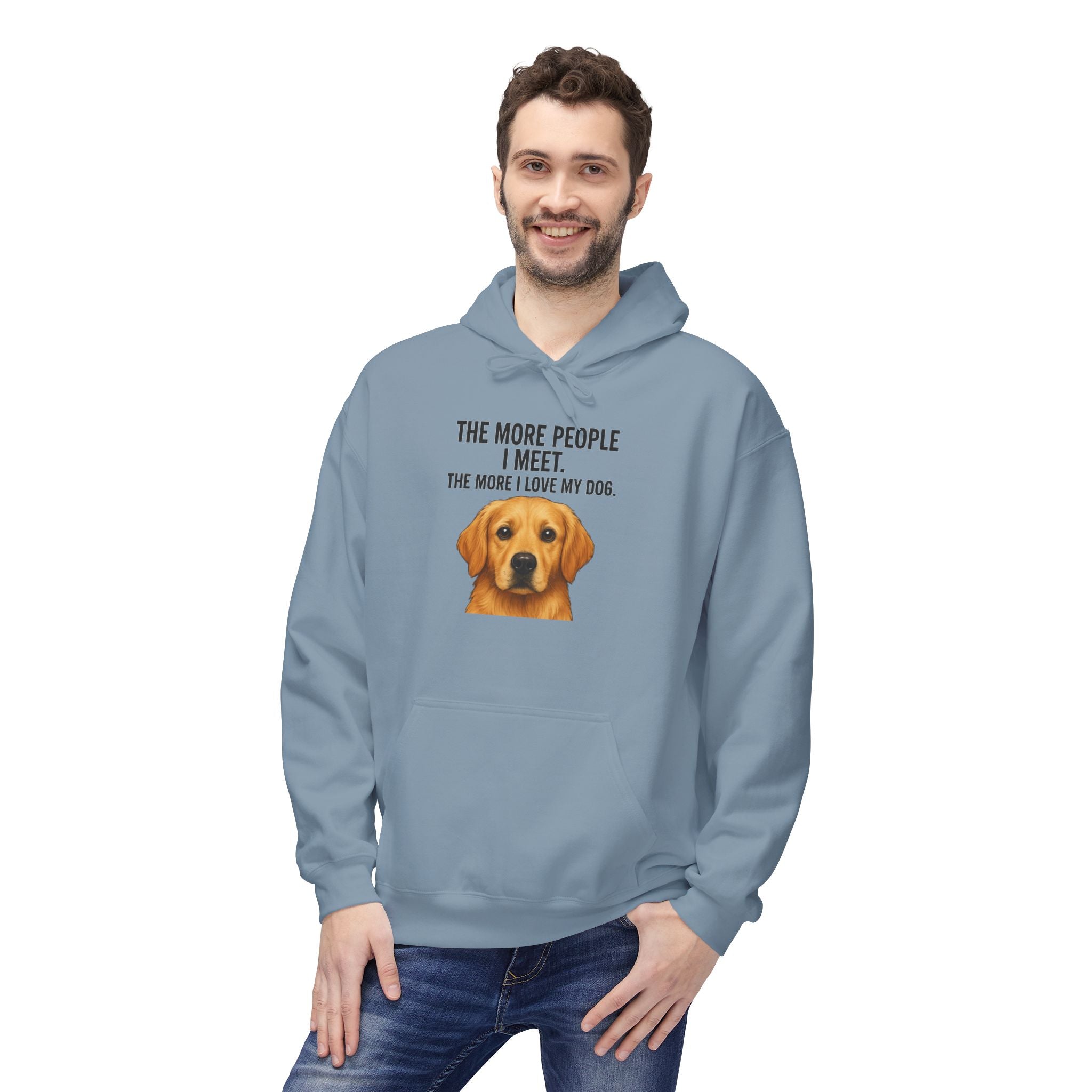 Love My Dog More Unisex Kangaroo Pocket Hoodie