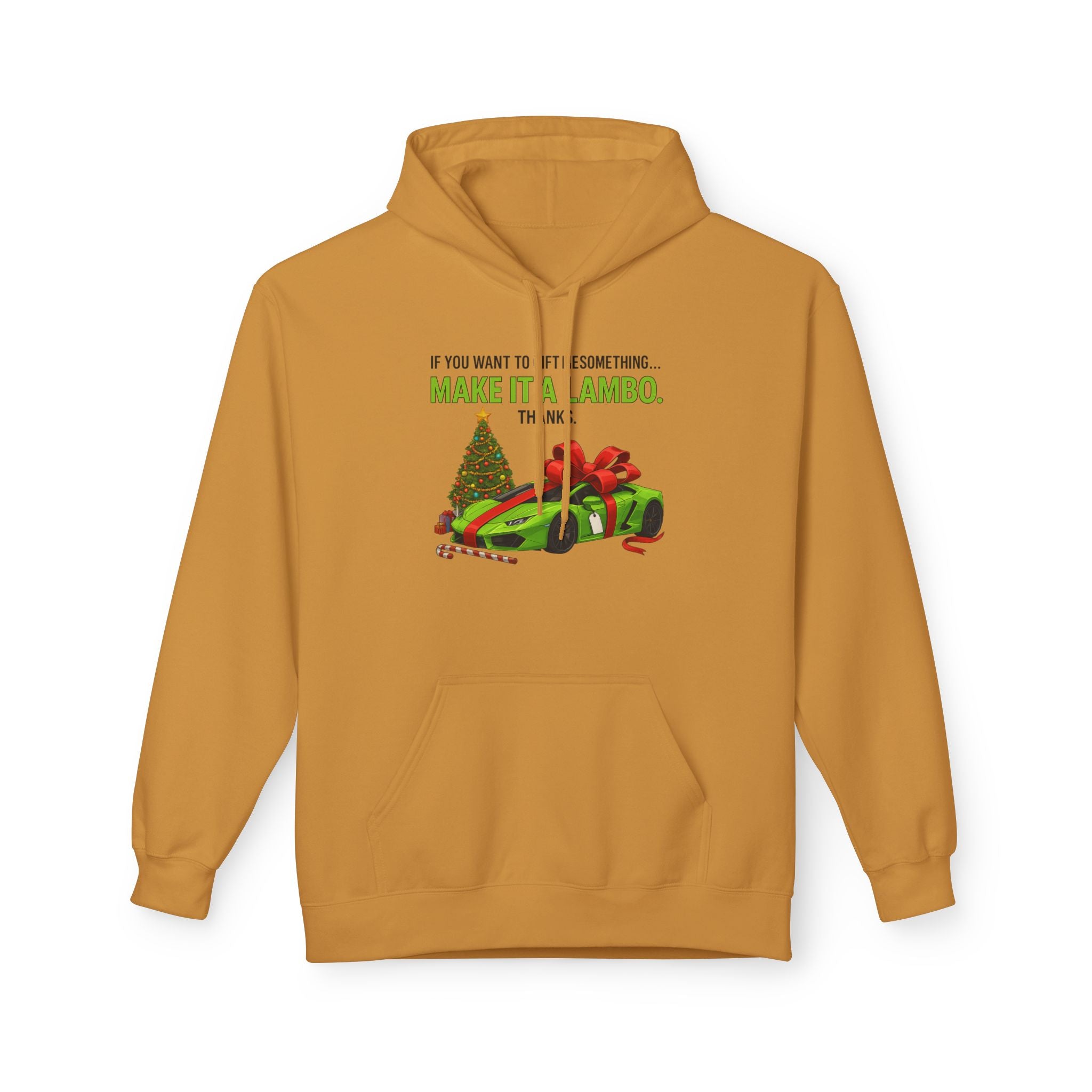 Christmas Gift Make It Lambo Unisex Kangaroo Pocket Hoodie