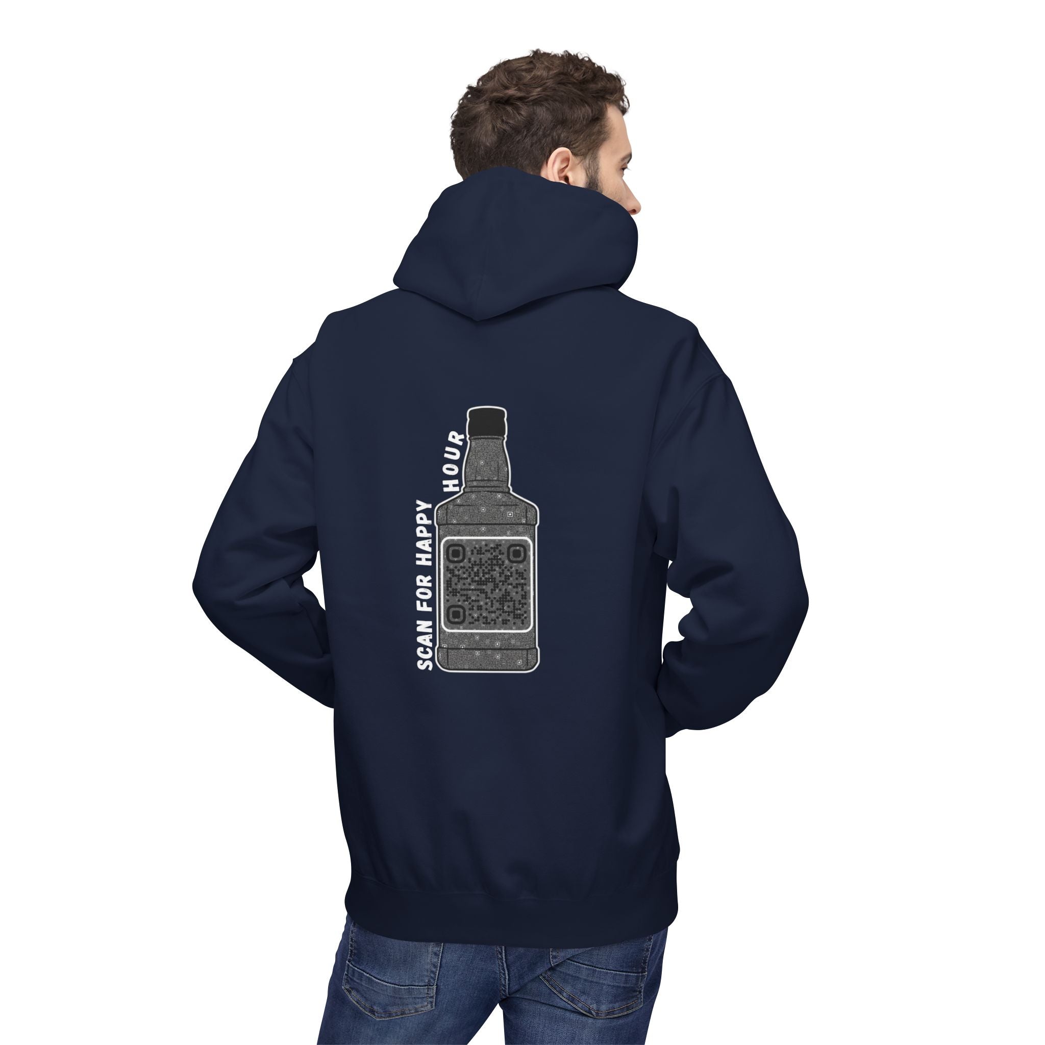 Whiskey QR Unisex Kangaroo Pockets Hoodie