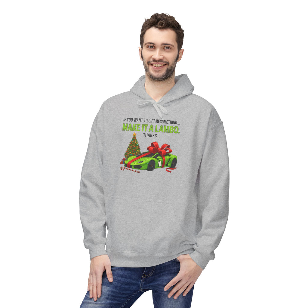 Christmas Gift Make It Lambo Unisex Kangaroo Pocket Hoodie