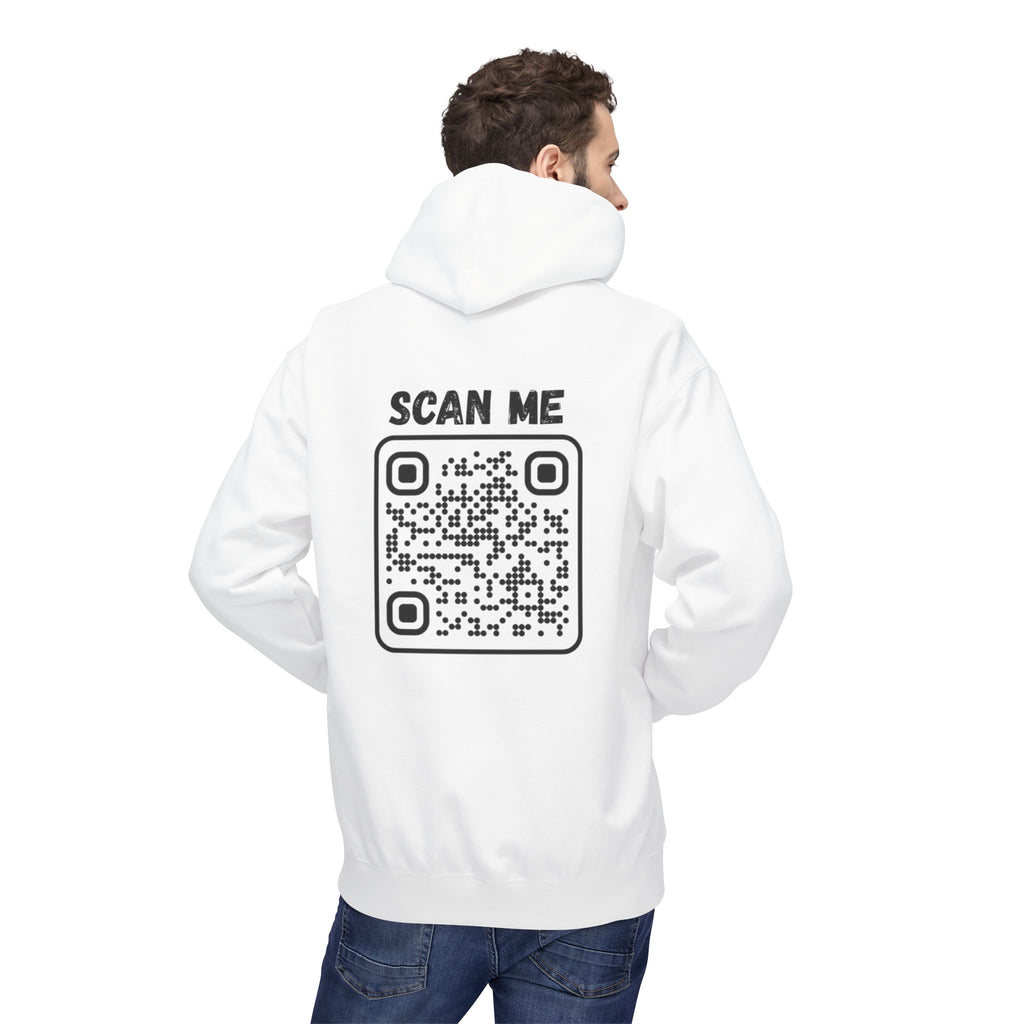 Scan For Nudes QR Man Kangaroo Pockets Hoodie