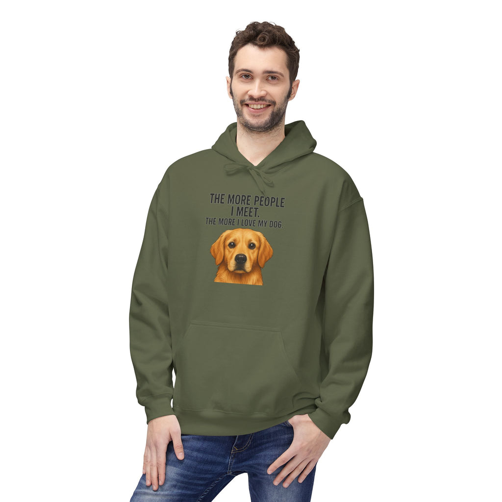 Love My Dog More Unisex Kangaroo Pocket Hoodie