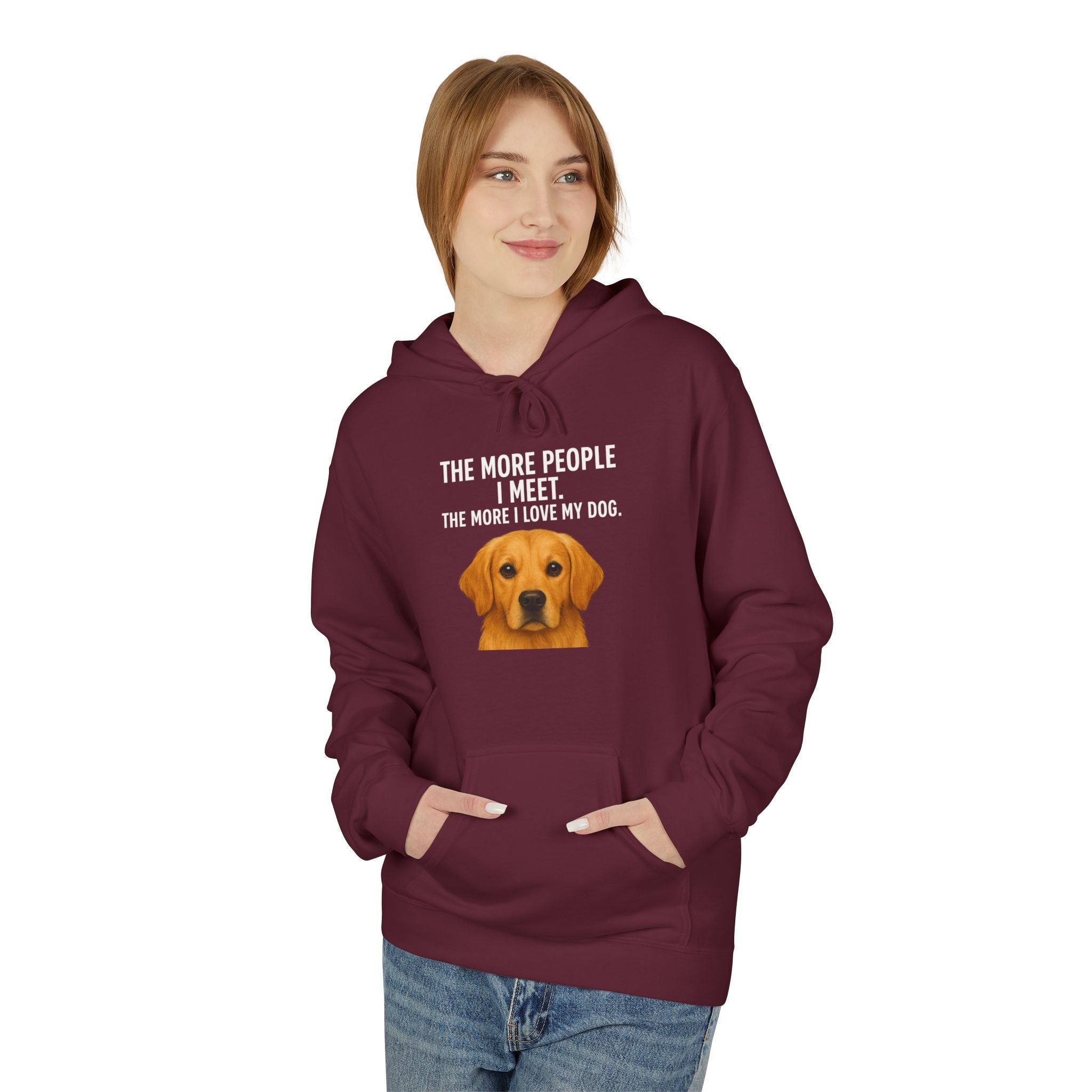 Love My Dog More Unisex Kangaroo Pocket Hoodie